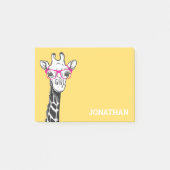 Funny Geek Giraffe Yellow Post-it Klebezettel (Vorderseite)