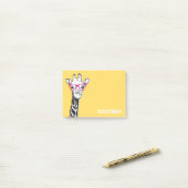 Funny Geek Giraffe Yellow Post-it Klebezettel (Auf Schreibtisch)