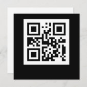 Funny Geek Human QR Code Barcode Code Scanner Einladung (Vorne/Hinten)