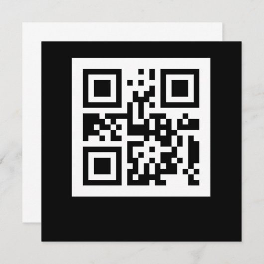 Funny Geek Human QR Code Barcode Code Scanner Einladung (Vorne/Hinten)