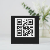 Funny Geek Human QR Code Barcode Code Scanner Einladung (Stehend Vorderseite)
