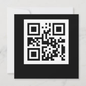 Funny Geek Human QR Code Barcode Code Scanner Einladung (Vorderseite)