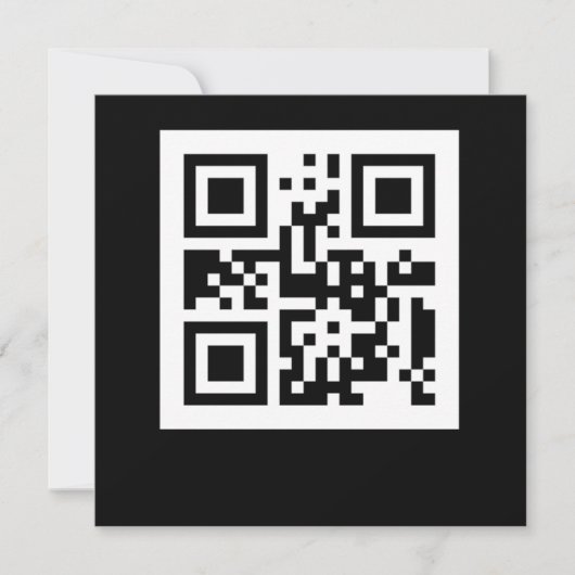 Funny Geek Human QR Code Barcode Code Scanner Einladung (Vorderseite)