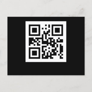Funny Geek Human QR Code Barcode Code Scanner Postkarte