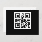 Funny Geek Human QR Code Barcode Code Scanner Postkarte (Vorne/Hinten)
