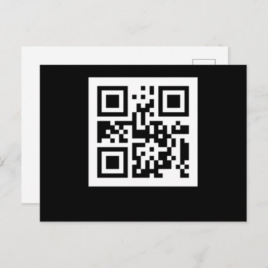 Funny Geek Human QR Code Barcode Code Scanner Postkarte (Vorne/Hinten)