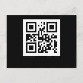 Funny Geek Human QR Code Barcode Code Scanner Postkarte (Vorderseite)