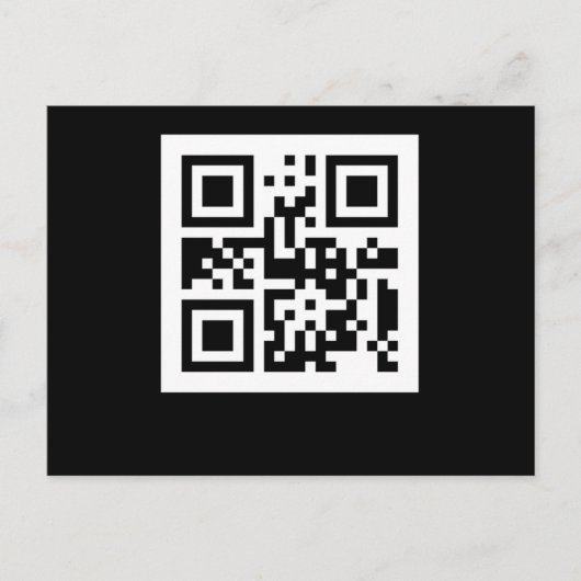 Funny Geek Human QR Code Barcode Code Scanner Postkarte (Vorderseite)