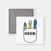 Funny GEEK Pocket Protector Magnet (Vorderseite/Rückseite)