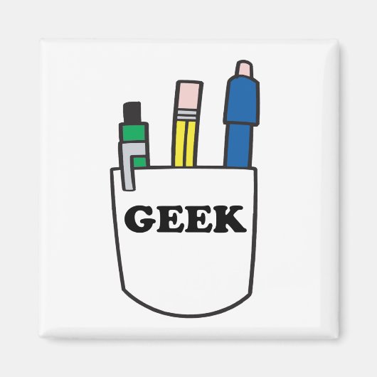 Funny GEEK Pocket Protector Magnet (Vorne)