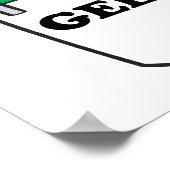 Funny GEEK Pocket Protector Poster (Ecke)