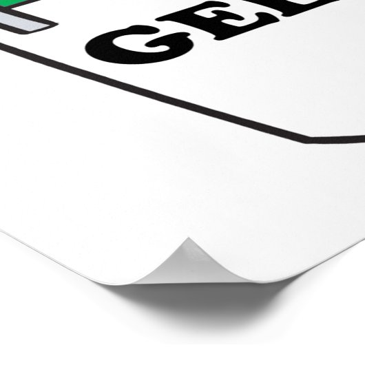 Funny GEEK Pocket Protector Poster (Ecke)