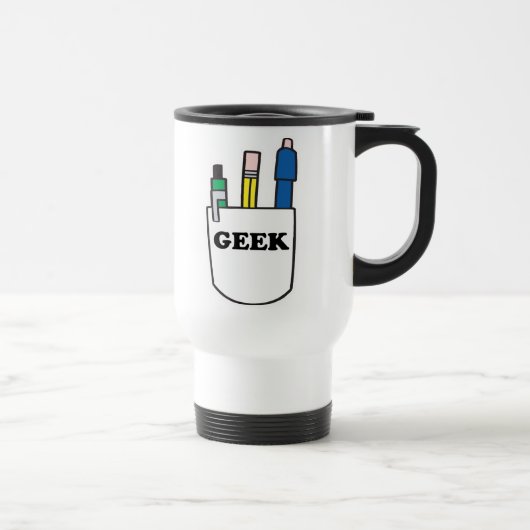 Funny GEEK Pocket Protector Reisebecher (Rechts)