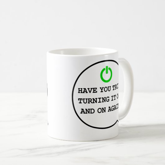 Funny Geek Zitat, das es immer wieder abdreht Spaß Kaffeetasse (VorderseiteRechts)