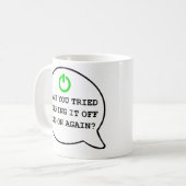 Funny Geek Zitat, das es immer wieder abdreht Spaß Kaffeetasse (Vorderseite Links)