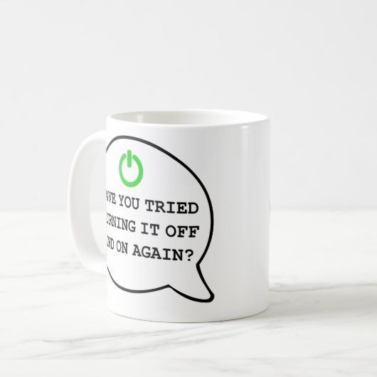 Funny Geek Zitat, das es immer wieder abdreht Spaß Kaffeetasse (Vorderseite Links)