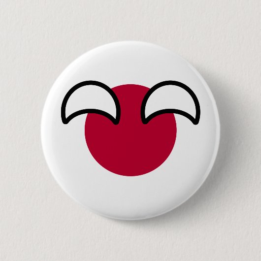 Funny Geeky Japan Countryball Flag Button (Vorderseite)
