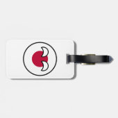 Funny Geeky Japan Countryball Flag Gepäckanhänger (Rückseite horizontal)