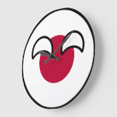 Funny Geeky Japan Countryball Flag Große Wanduhr (Winkel)