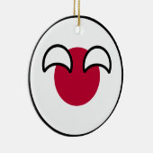 Funny Geeky Japan Countryball Flag Keramik Ornament (Rechts)