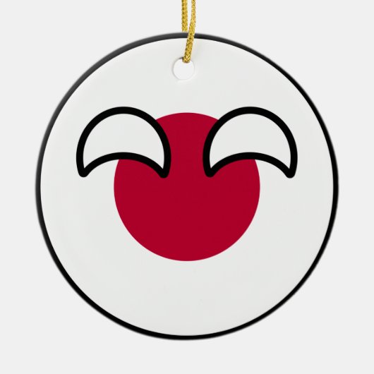 Funny Geeky Japan Countryball Flag Keramik Ornament (Vorne)
