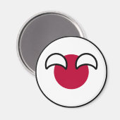 Funny Geeky Japan Countryball Flag Magnet (Vorderseite/Rückseite)