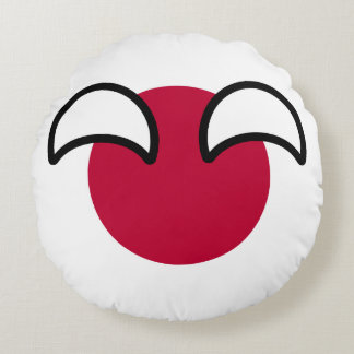Funny Geeky Japan Countryball Flag Rundes Kissen