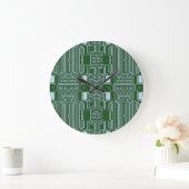 Funny Geeky Nerd Computer Circuit Board Muster Große Wanduhr (Zuhause)