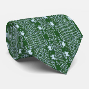 Funny Geeky Nerd Computer Circuit Board Muster Krawatte