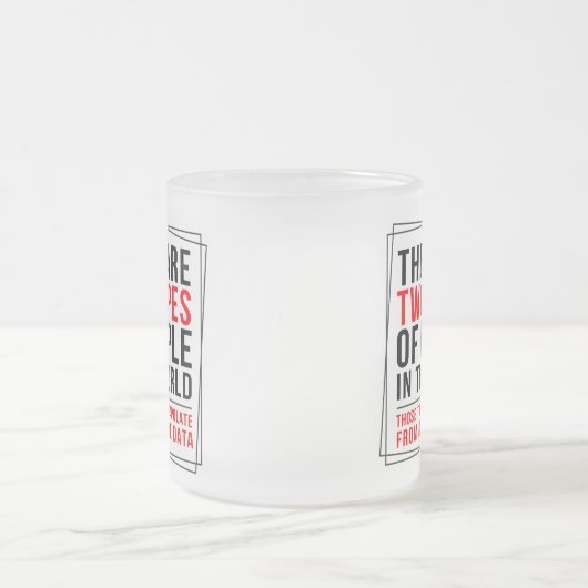 Funny Geeky, Zwei Arten von Menschen in dieser Wel Mattglastasse (Mittel)