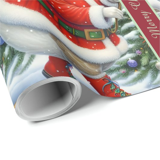 Funny Geese Christmas Wrapping Paper Geschenkpapier (Rolleneckpunkt)