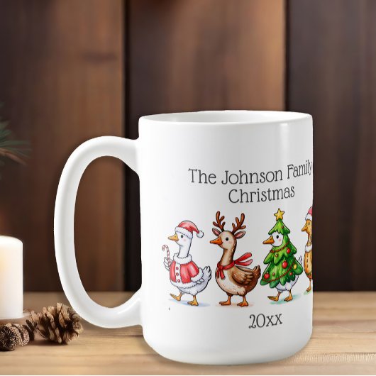 Funny Geese Weihnachten Kaffeetasse