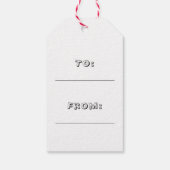 Funny Geese Weihnachtsfeiertag Geschenkanhänger (Rückseite)