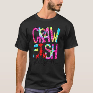 Funny Gefärbte Krawatte Crawfish Season Mardi Gra T-Shirt