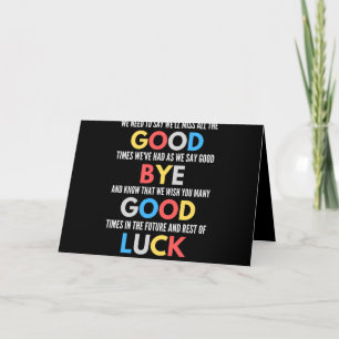 Funny geht weg Farewell Karte