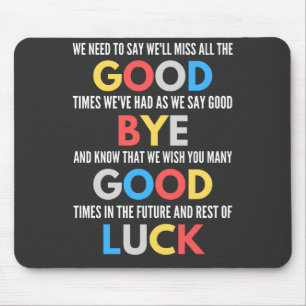 Funny geht weg Farewell Mousepad