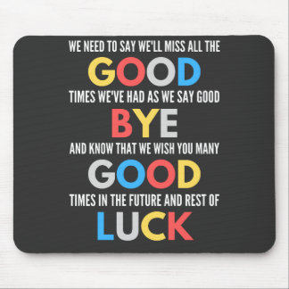 Funny geht weg Farewell Mousepad