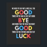 Funny geht weg Farewell Poster<br><div class="desc">Funny geht weg Farewell</div>