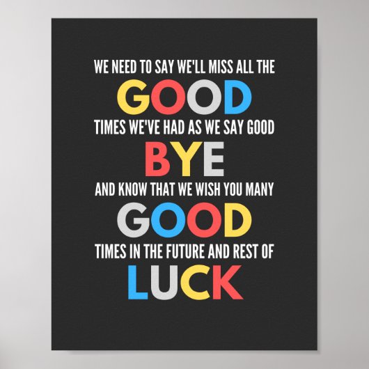 Funny geht weg Farewell Poster (Vorne)
