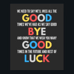 Funny geht weg Farewell Poster<br><div class="desc">Funny geht weg Farewell</div>