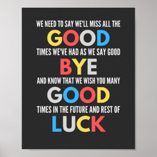 Funny geht weg Farewell Poster