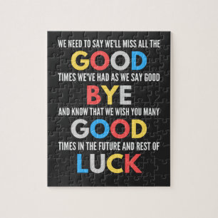 Funny geht weg Farewell Puzzle
