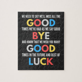 Funny geht weg Farewell Puzzle