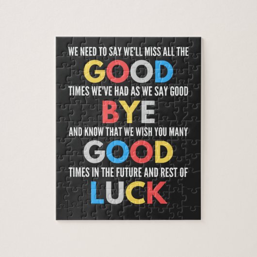 Funny geht weg Farewell Puzzle (Vertikal)