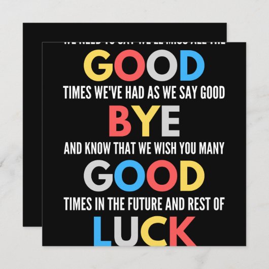 Funny geht weg Farewell Save The Date (Vorne/Hinten)