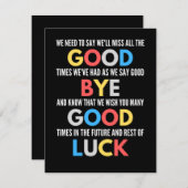 Funny geht weg Farewell Save The Date (Vorne/Hinten)