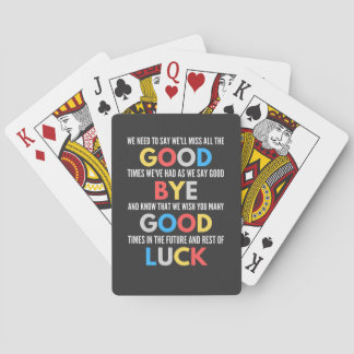 Funny geht weg Farewell Spielkarten