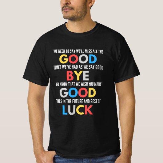 Funny geht weg Farewell T-Shirt (Vorderseite)