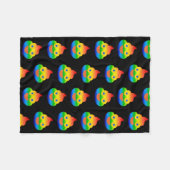 Funny Gekackt Emoji Rainbow Color Smile Face Spaß Fleecedecke (Vorderseite (Horizontal))