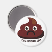 Funny Gekackt Magnet 1 : traurig (Vorderseite/Rückseite)